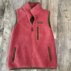 Pink Sherpa Columbia women’s zipper vest medium